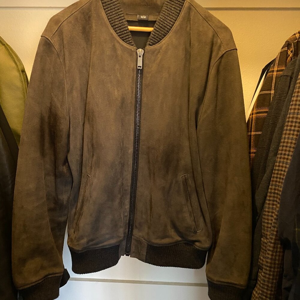 Thursday Boots Bomber Jacket (Dark Grey Suede)